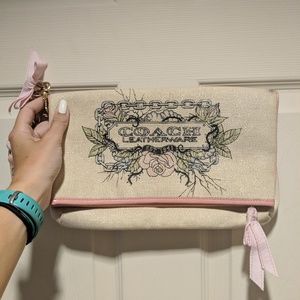 Limited Ed. Coach Canvas Tattoo Foldover Clutch